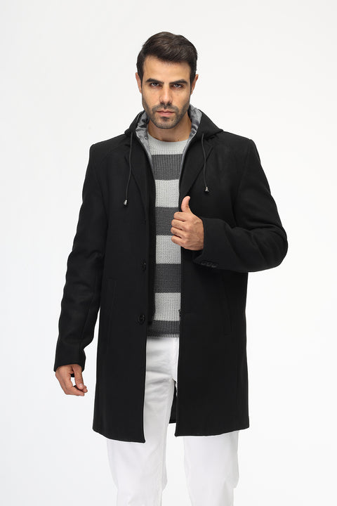 Regular Fit Coat Black