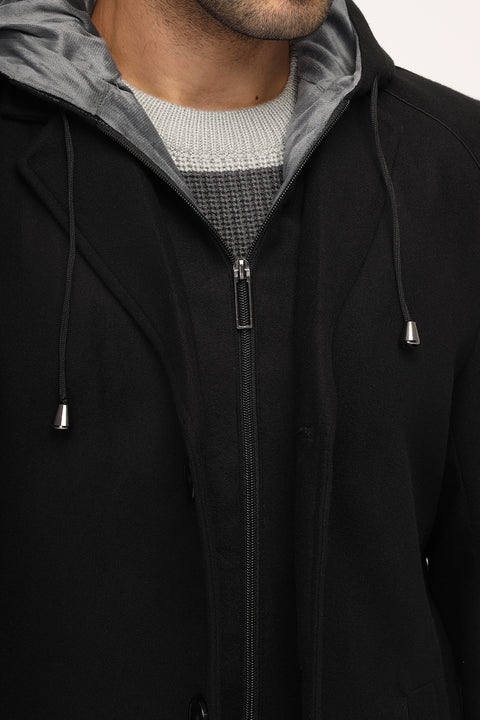 Regular Fit Coat Black