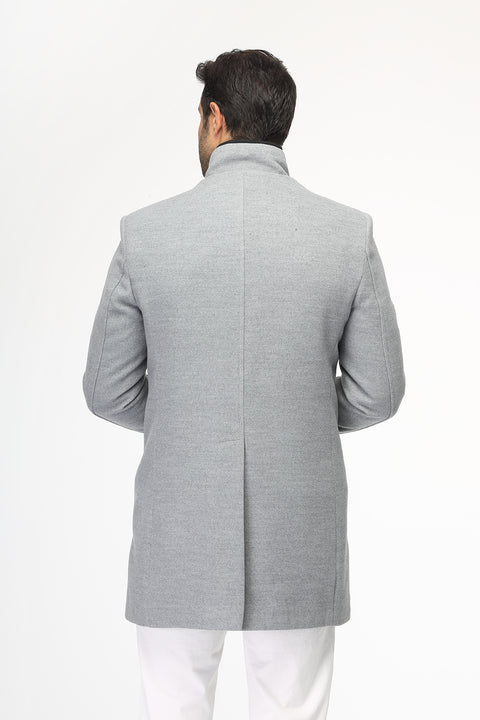 Regular Fit Coat Light Gray