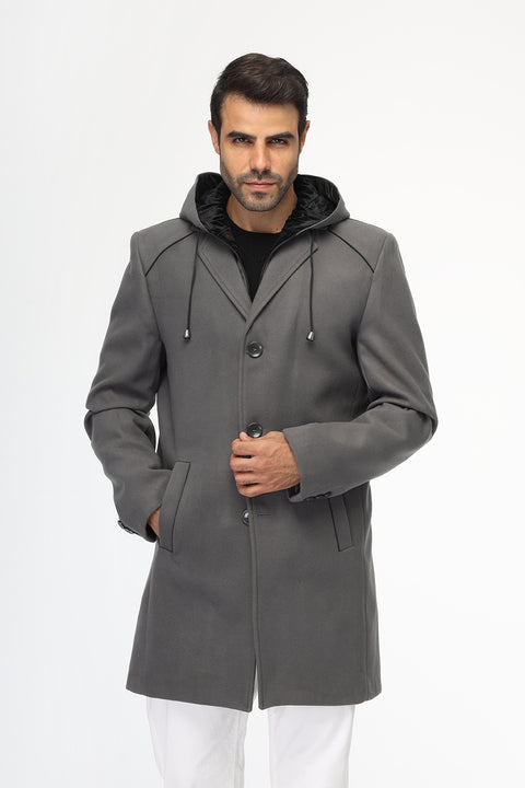 Regular Fit Coat Gray