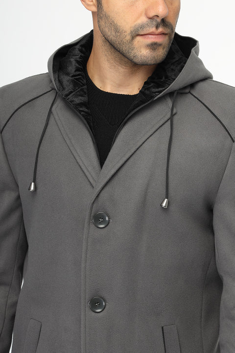Regular Fit Coat Gray