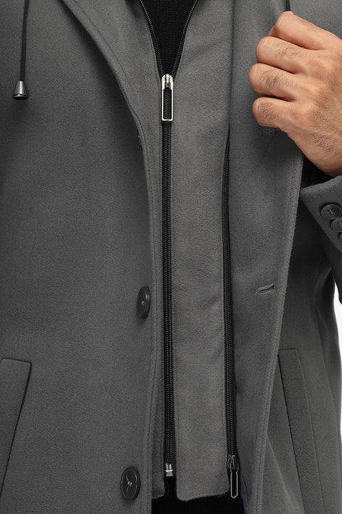Regular Fit Coat Gray