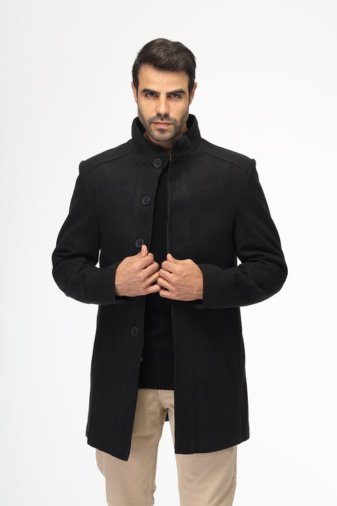 Regular Fit Coat Black