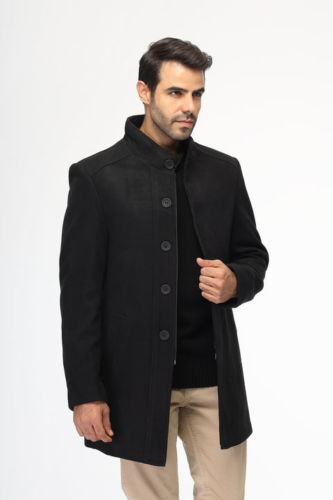 Regular Fit Coat Black