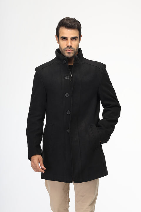 Regular Fit Coat Black