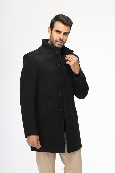 Regular Fit Coat Black