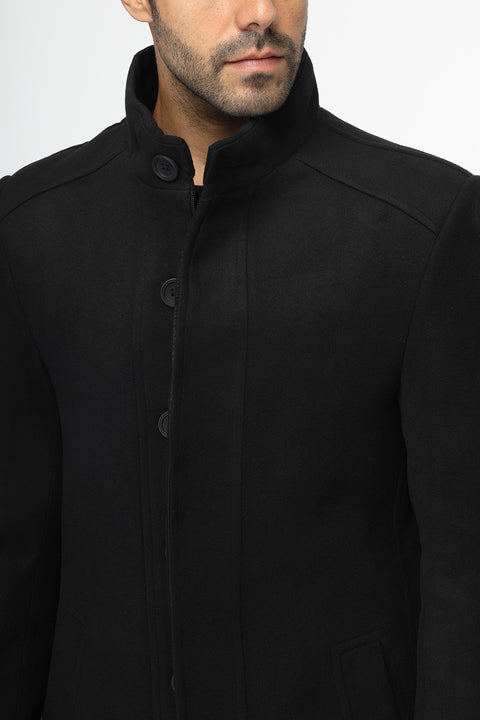 Regular Fit Coat Black