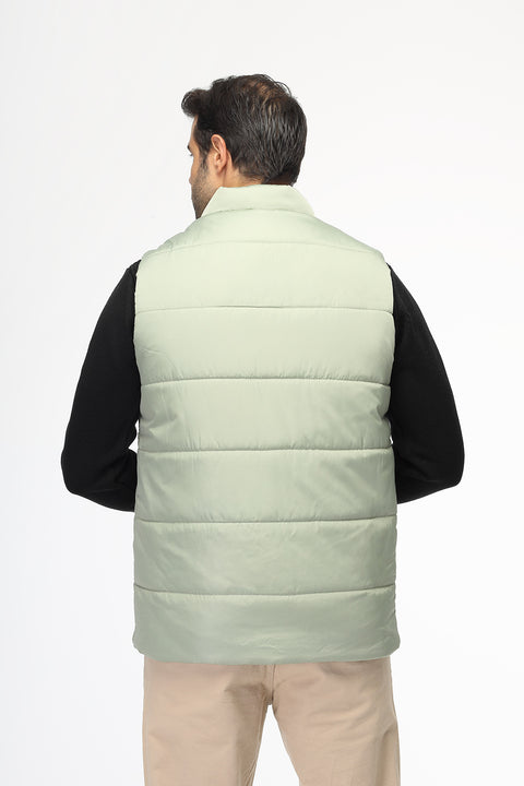 Regular Fit Vest Light Green