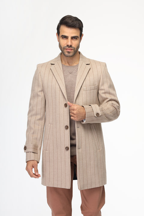 Regular Fit Coat Beige