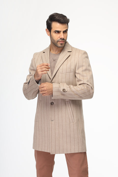 Regular Fit Coat Beige