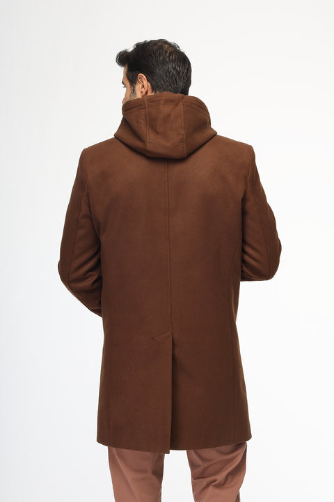 Regular Fit Coat Brown