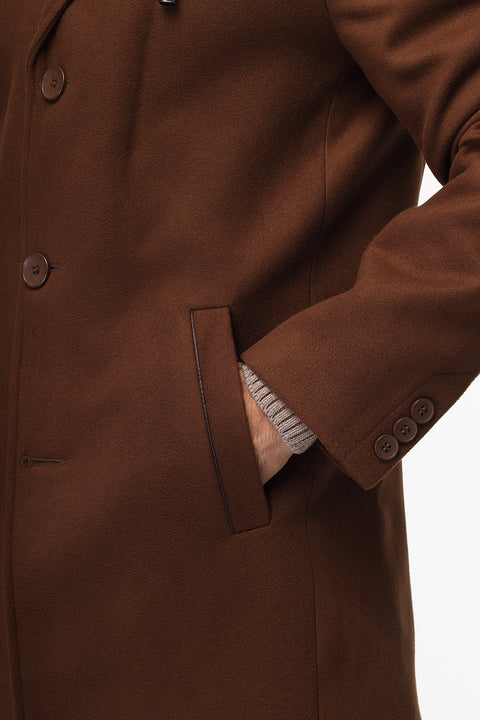 Regular Fit Coat Brown