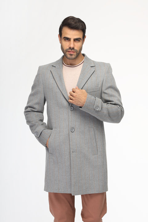 Regular Fit Coat Gray
