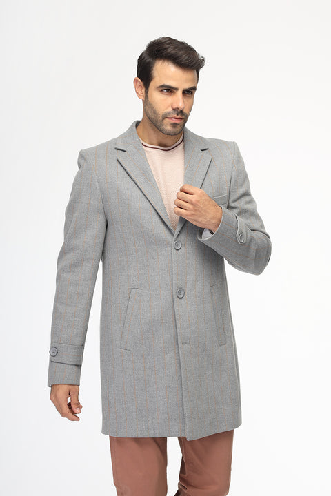 Regular Fit Coat Gray