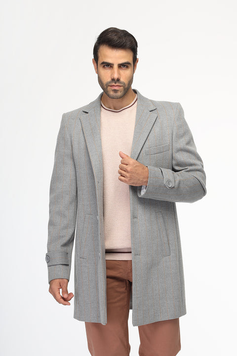 Regular Fit Coat Gray