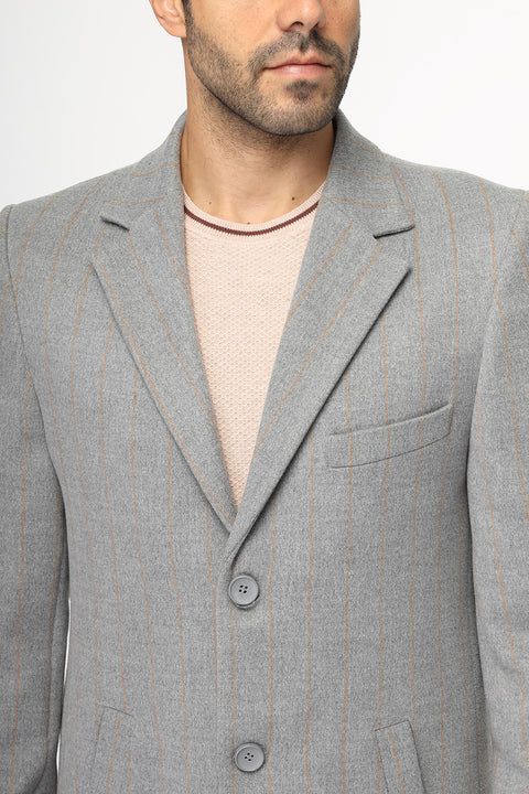 Regular Fit Coat Gray