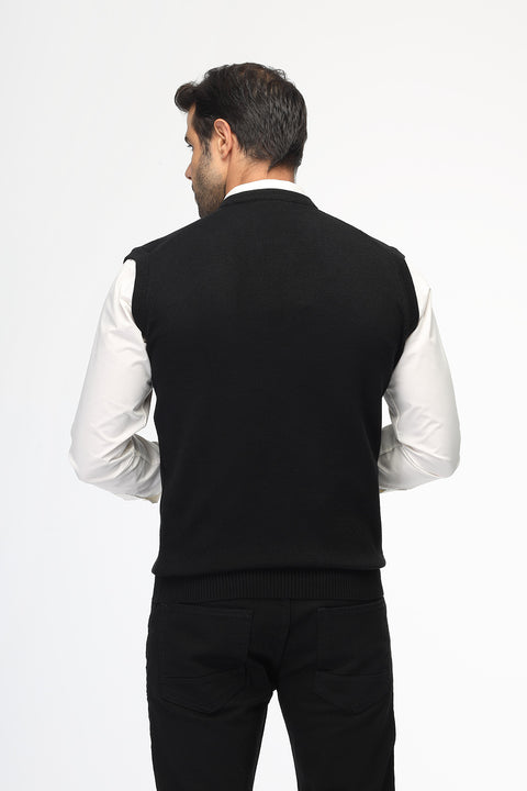 Slim Fit Gilet Black