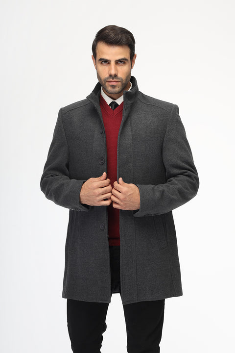 Regular Fit Coat Gray
