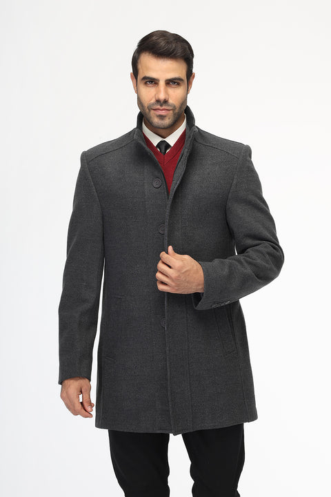 Regular Fit Coat Gray