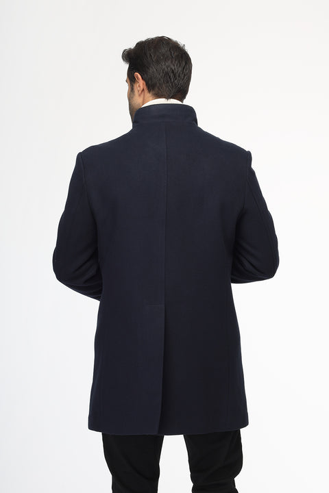 Regular Fit Coat Dark Blue