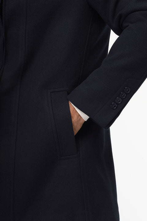 Regular Fit Coat Dark Blue