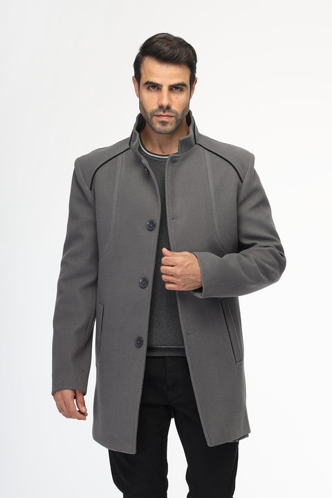 Regular Fit Coat Gray