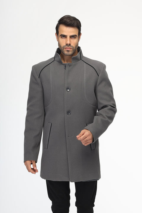 Regular Fit Coat Gray