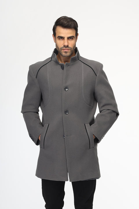Regular Fit Coat Gray