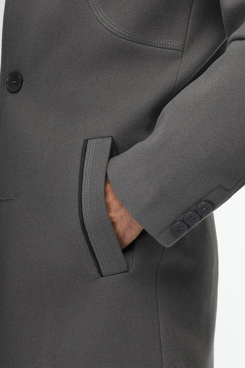 Regular Fit Coat Gray