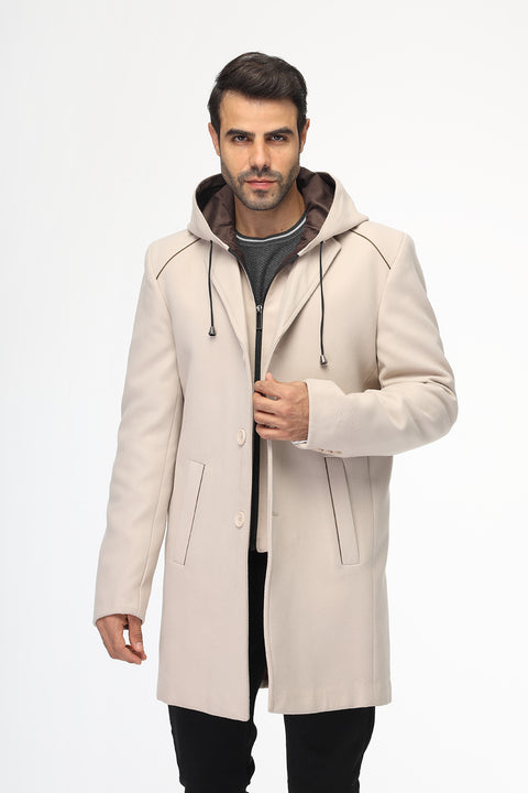 Regular Fit Coat Beige