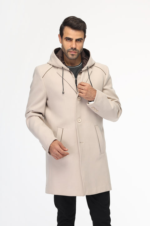 Regular Fit Coat Beige