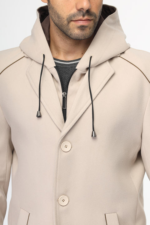 Regular Fit Coat Beige