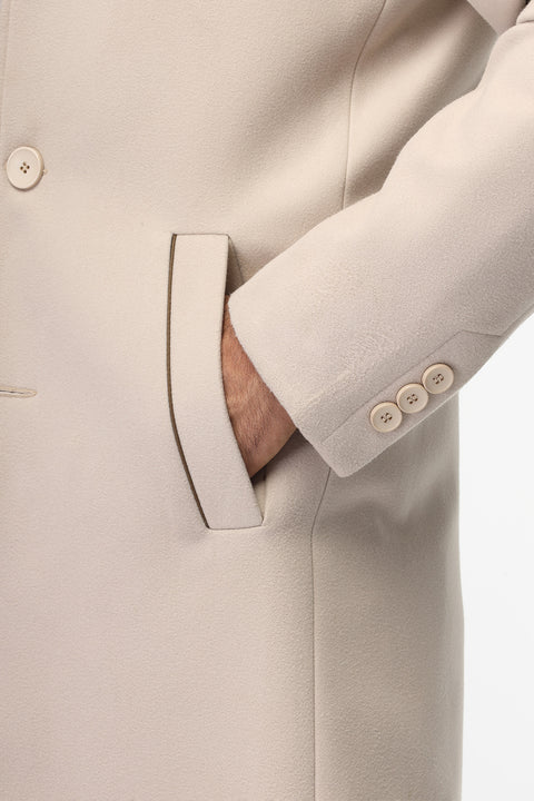 Regular Fit Coat Beige