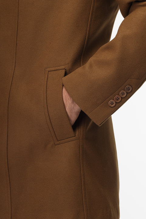 Regular Fit Coat Brown