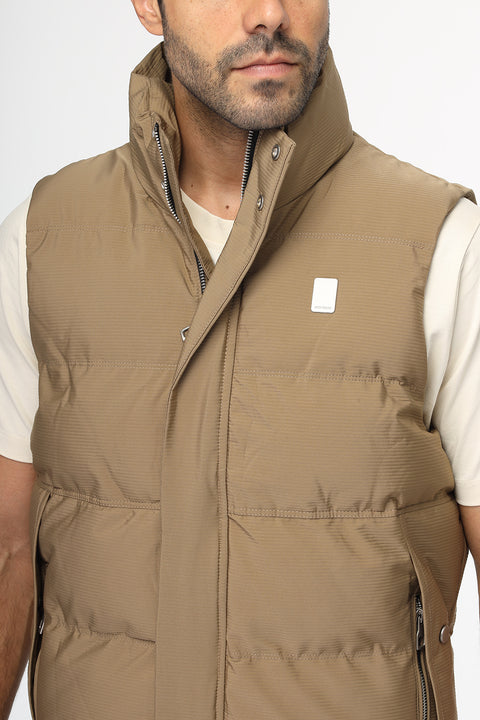 Slim Fit Vest Beige