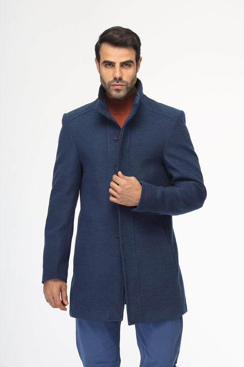 Regular Fit Coat Blue