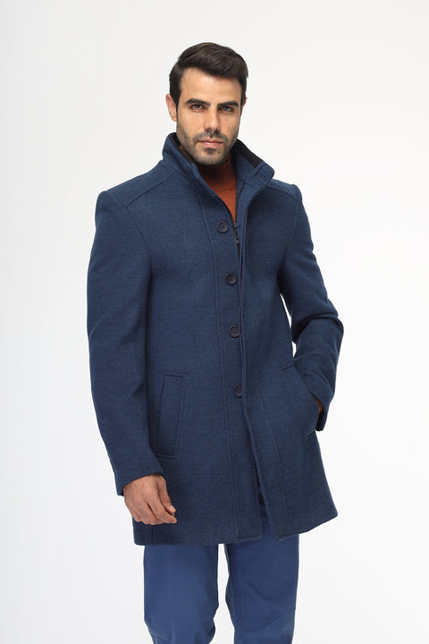 Regular Fit Coat Blue