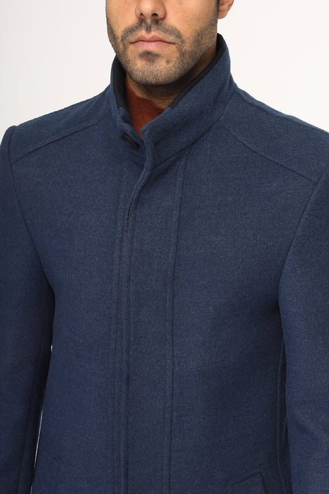 Regular Fit Coat Blue