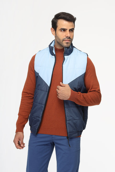 Regular Fit Vest Light Blue