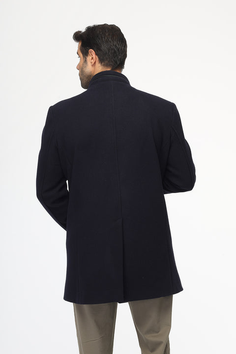 Regular Fit Coat Dark Blue