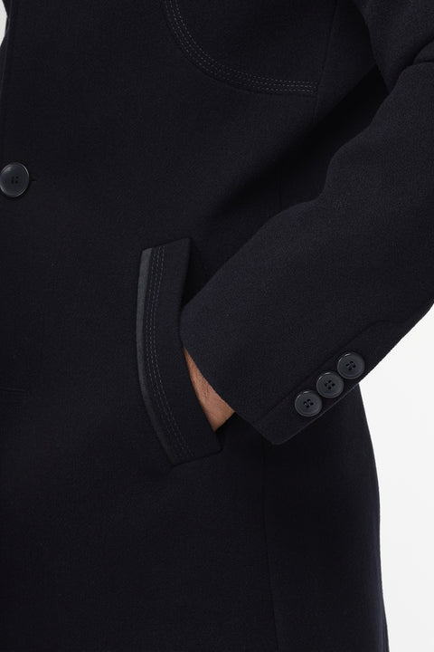 Regular Fit Coat Dark Blue