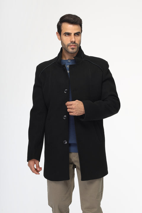 Regular Fit Coat Black