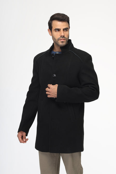 Regular Fit Coat Black