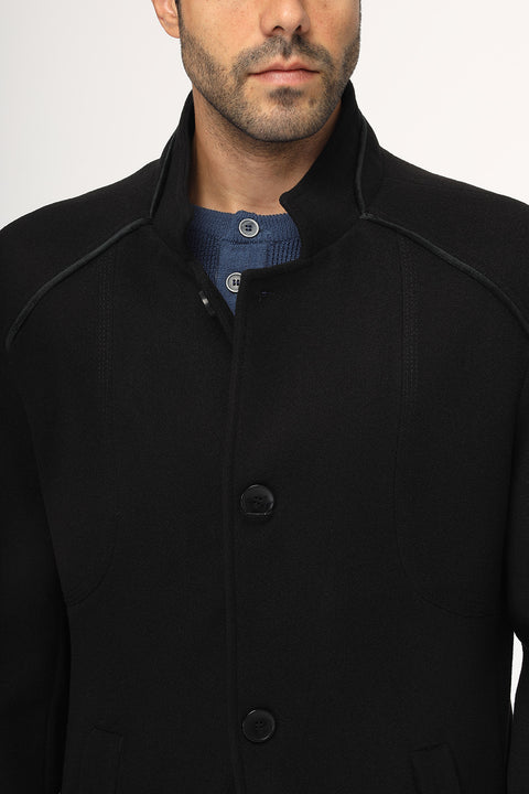 Regular Fit Coat Black