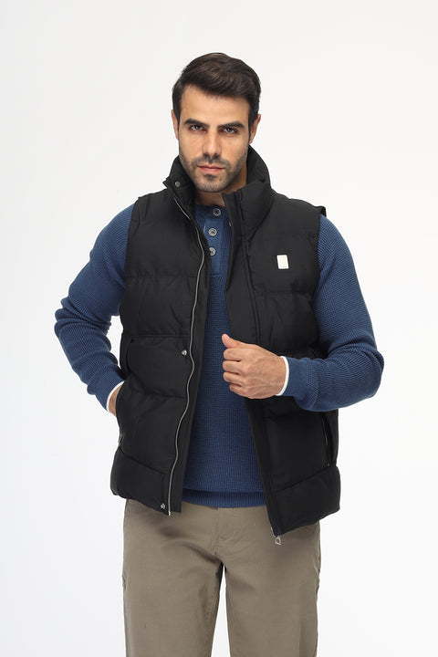 Slim Fit Vest Black