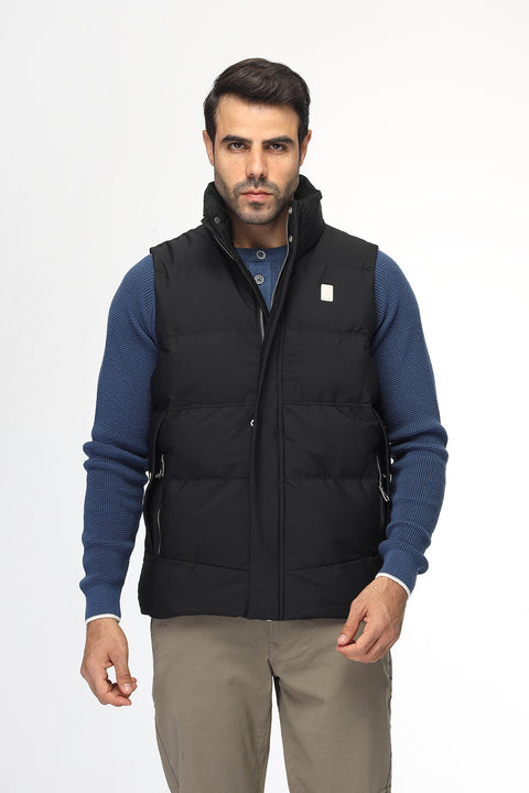 Slim Fit Vest Black