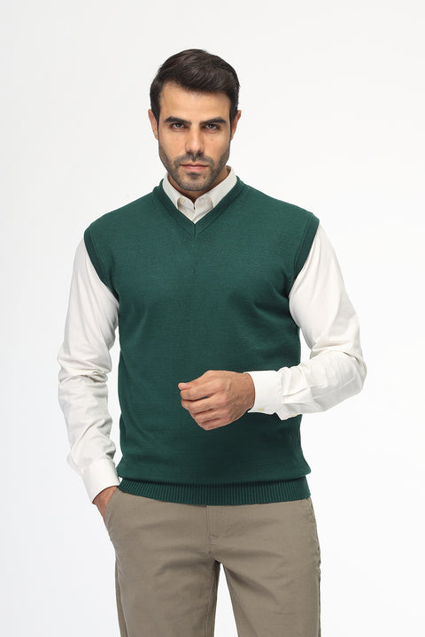 Slim Fit Gilet Green