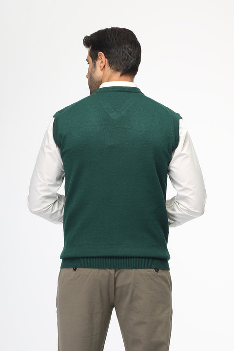 Slim Fit Gilet Green