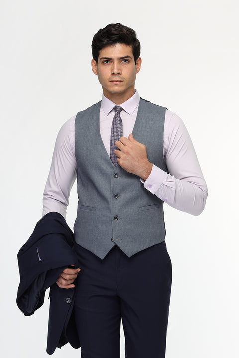 Slim Fit Suit Dark Blue