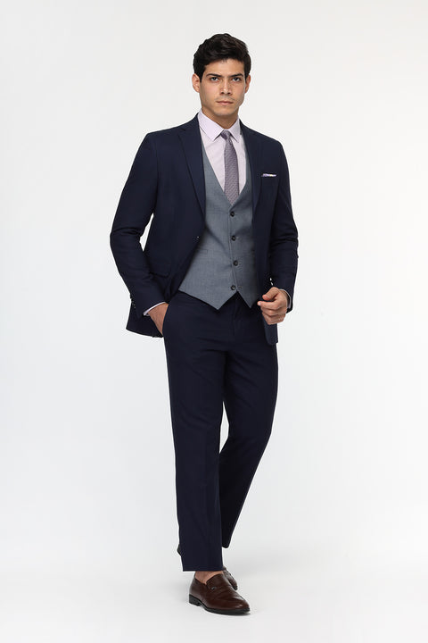 Slim Fit Suit Dark Blue